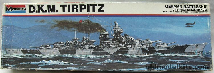 Monogram 1/617 German Battleship DKM Tirpitz, 3009 plastic model kit